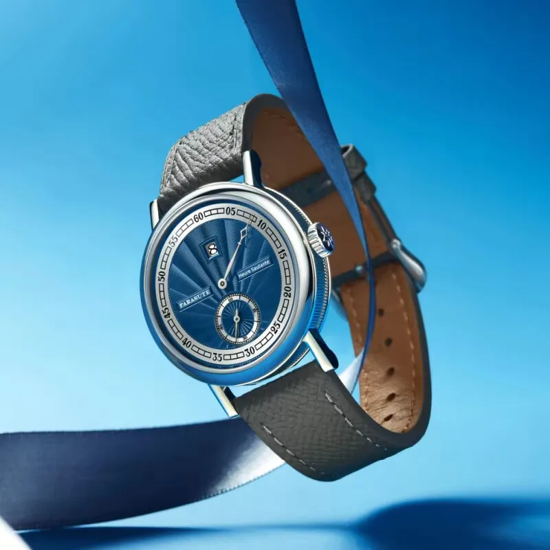 FARASUTE erkekler otomatik mekanik İzle lüks Retro 38mm atlama zamanlama otomatik İzle safir ayna su geçirmez izle