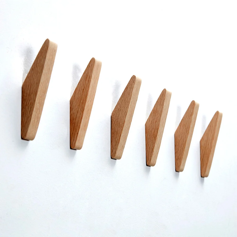 Cat Sticker Hooks Waterproof Moisture-proof Triangular Shape Black Walnut Household Accessories Strong Door Wall Hanger