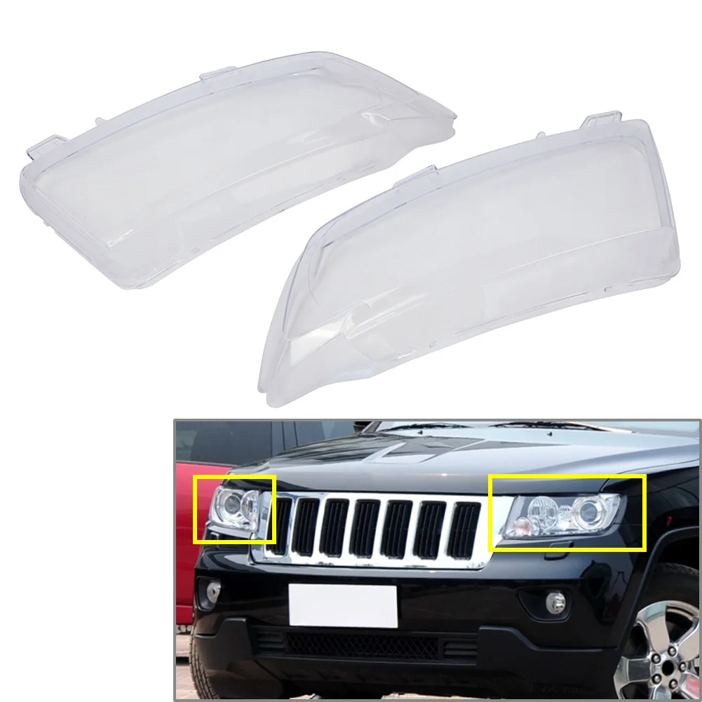 Car Clear Headlight Lens Cover Headlamp Shell Left or Right 1Pc For Jeep Grand Cherokee Compass