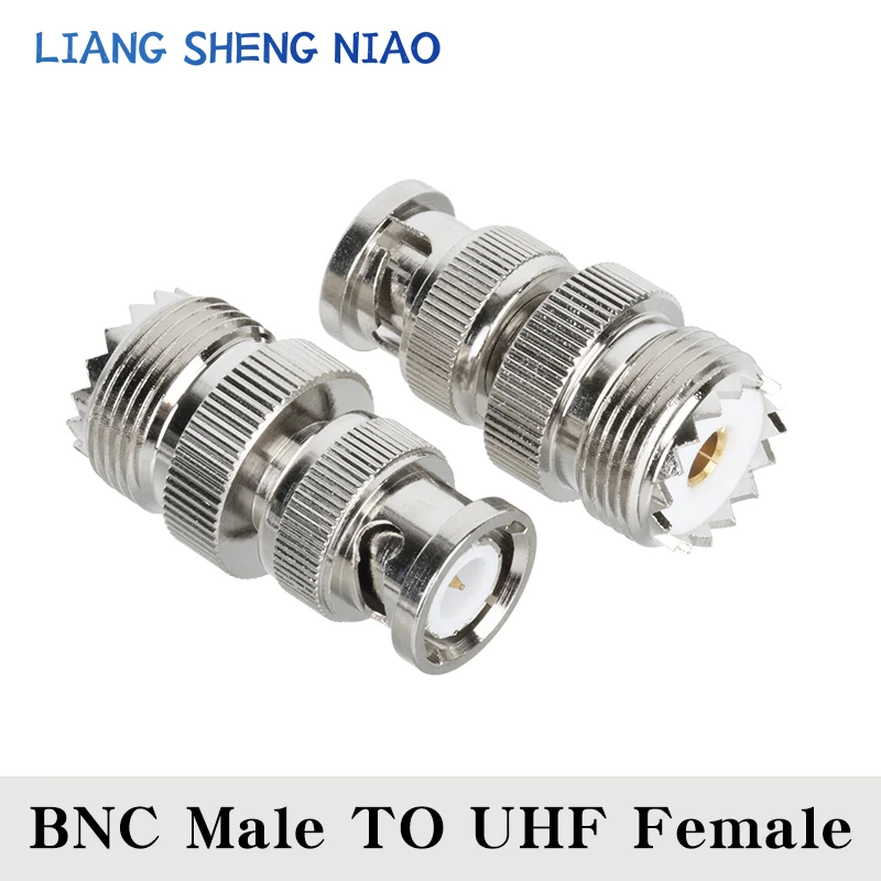 1 buah UHF PL259 SO239 ke BNC konektor UHF Female Jack ke BNC Male Plug RF Coax konektor lurus Adapter SL16 Crossover sub