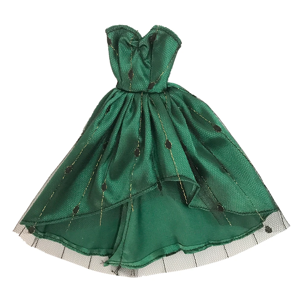 1 Pcs Green Doll Dress Fashion Casual Wear Handmade 11.5  Inch Doll Clothes For 30cm Dolls Accessories DIY Girl Gift Toys