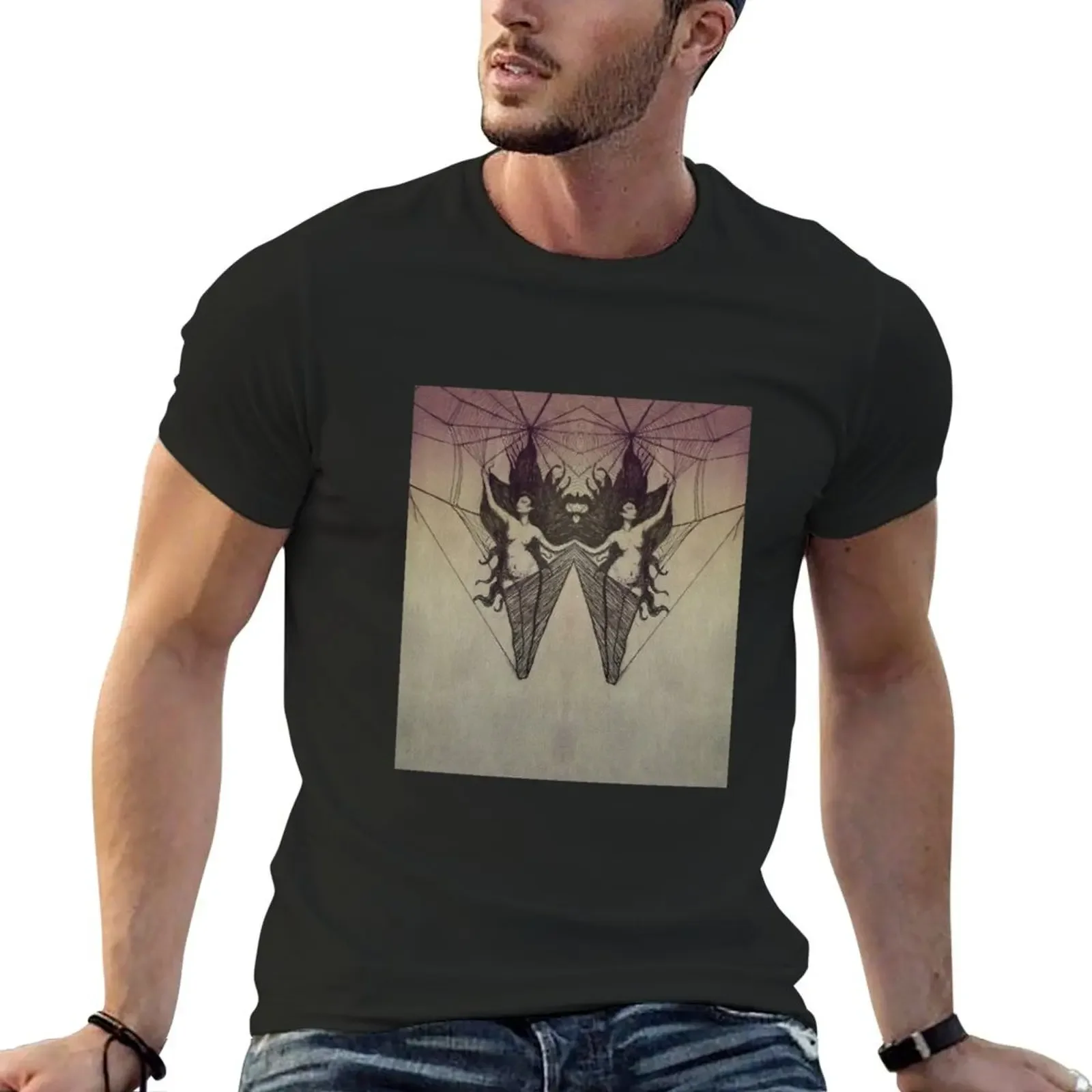 

Spider web T-Shirt baggy shirts man clothes Aesthetic clothing outfits for men