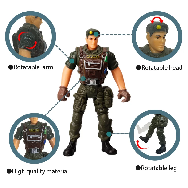 4 Stks/set Soldaat Commando Mini Cijfers Actie Moderne Army Combat Game Cijfers Model Speelgoed Militaire Plastic Soldaten Kinderen Gift