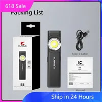 Klarus E5 EDC Rechargeable Flashlight With USB Charging LED Lantern Built-in Li-ion Battery Torch 470LM IPX4 with Tail Magnetic