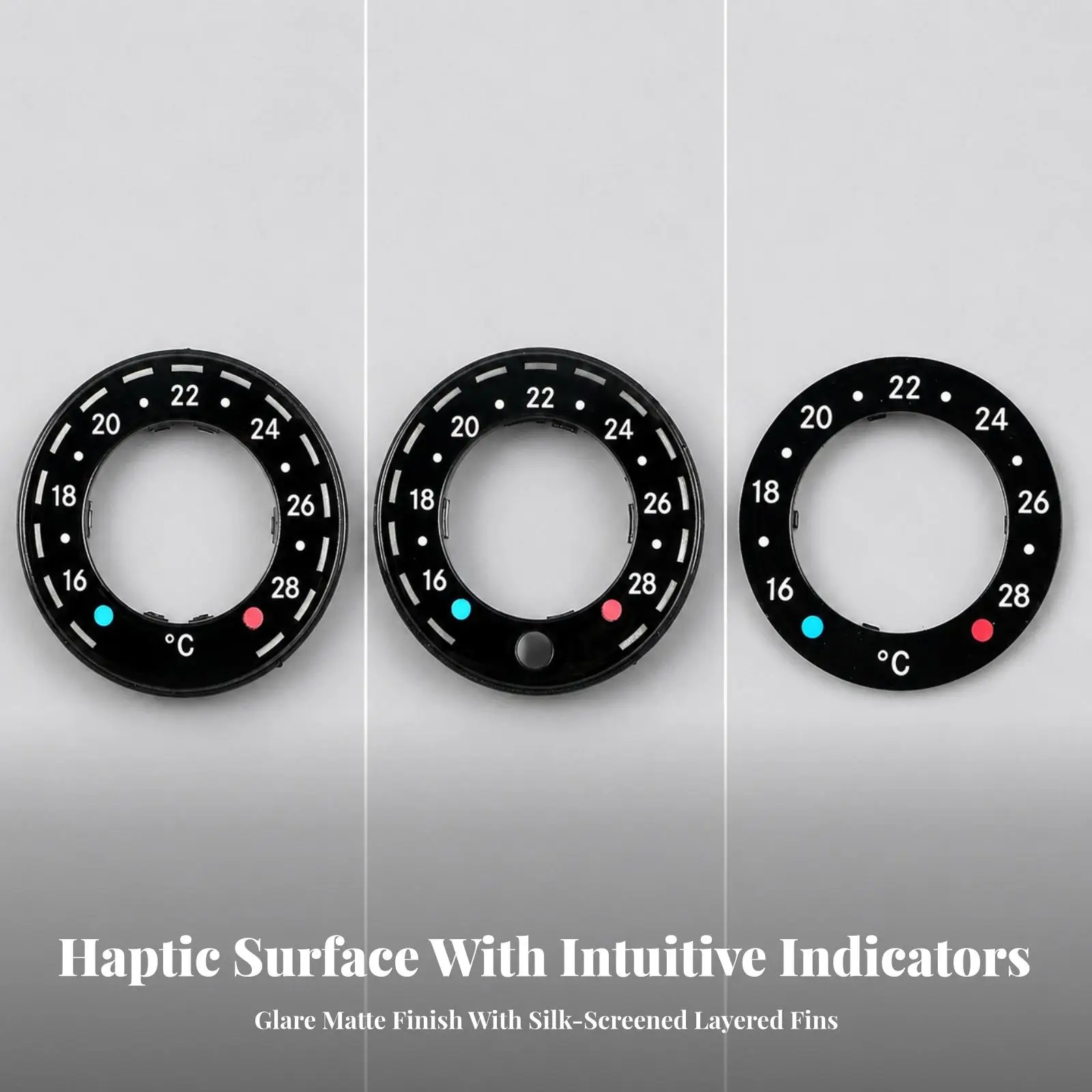 for mercedes Car Climate Control Knob Bezel Trim Ring with White Number Scale for C Class Wagon Models