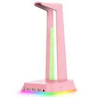 RGB Headphone Stand Holder Rack 3.5mm 3 USB Ports Gamer Headset Stand Universal Headset Hanger Gaming Desktop PC Accessories