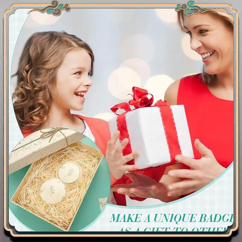 A46M-3 Inch DIY Button Pins Acrylic Button Pin Back Buttons For School Projects 25Pcs