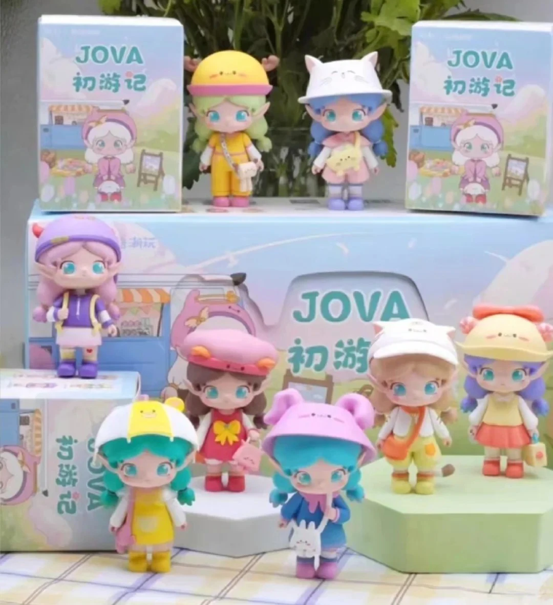 

Genuine Jova Journey Series Blind Box Lovely Action Figure Toy PVC Desktop Decoration Model Mystery Box Collectible Gifts