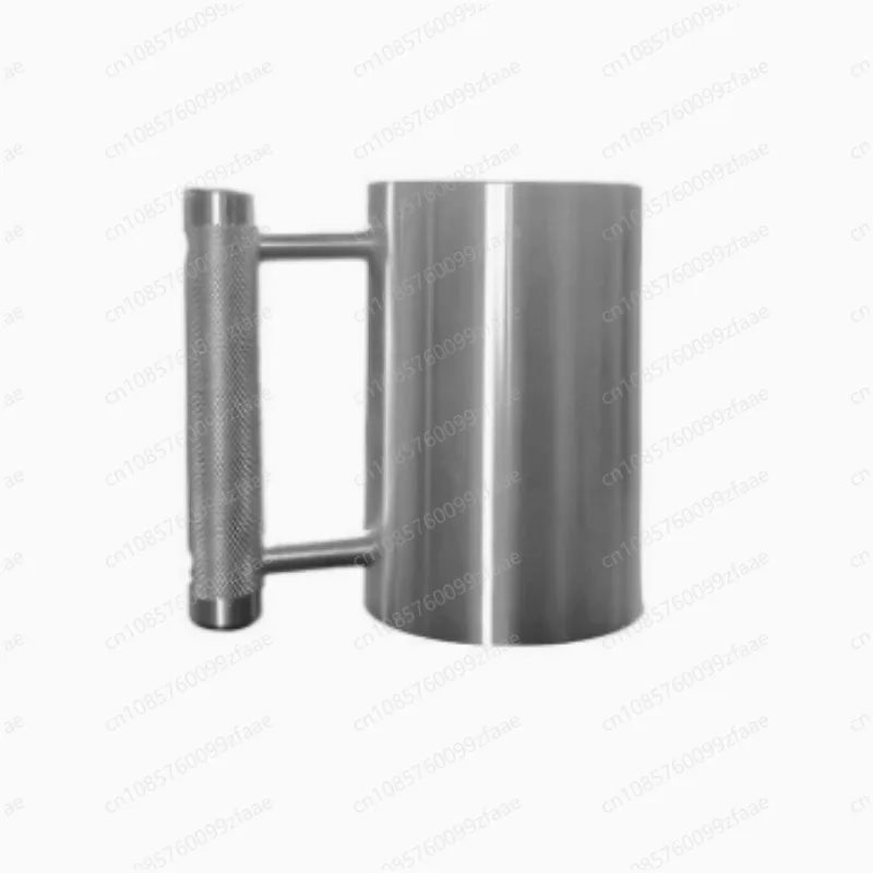 Stainless Steel Beer Mug Knurled Handle Large Capacity Reusable Metal Drinking Cup For Bar Home