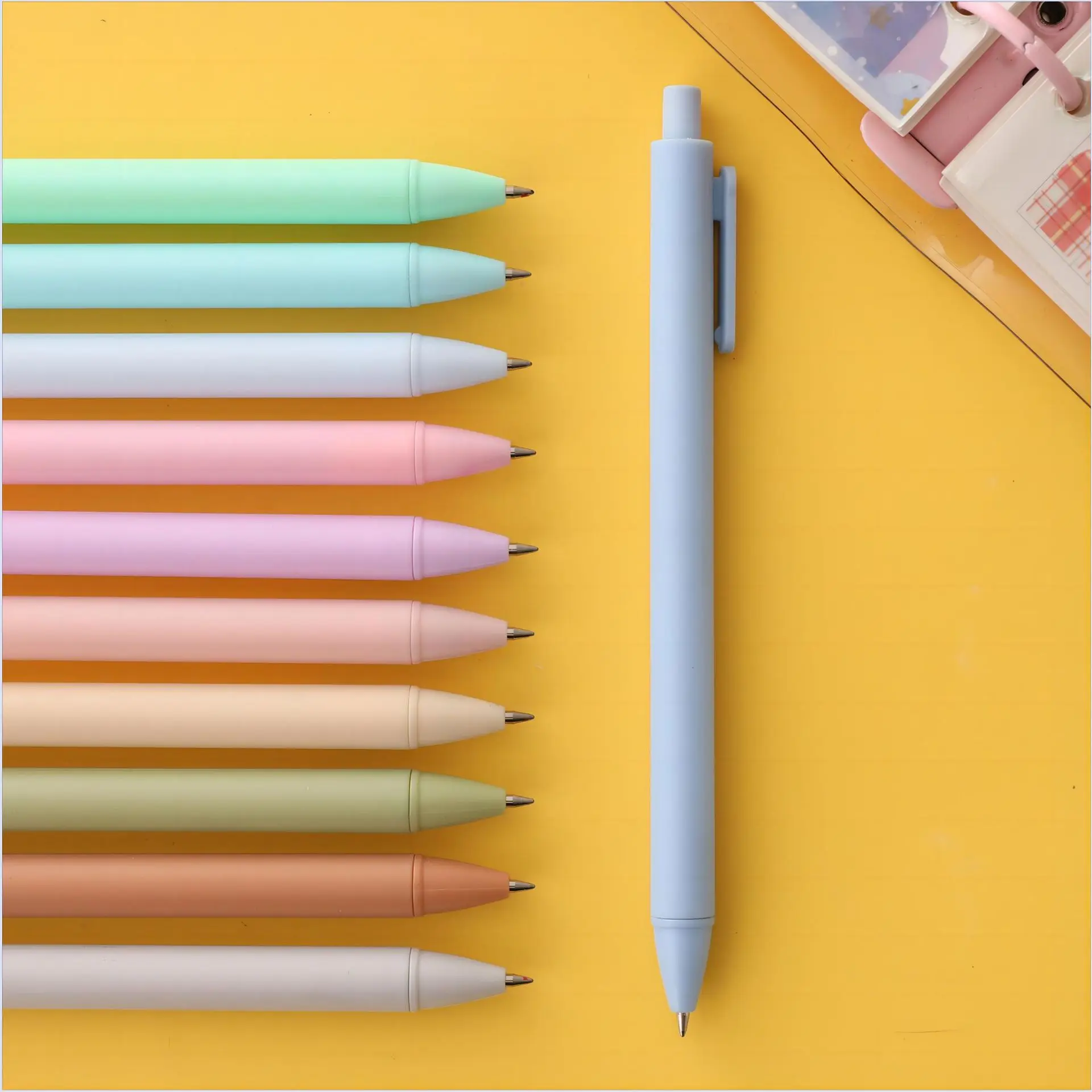 Set of 5 Cute Ballpoint Pens, Korean and Japanese School Office Stationery, Kawaii Neutral Pens for Business and Office Use image 3