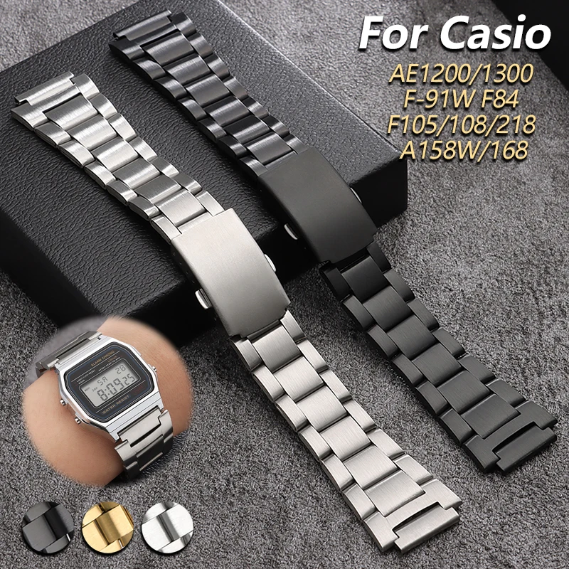 �y�Z�[�����z�J�V�I���^���E�H�b�`�X�g���b�v18mm AE1200/1300 F-91W F84 F105/108/218 A158W/168�p �X�e�����X�X�`�[�����Z�[�t�e�B�t�H�[���h�N���X�v�E�H�b�`�o���h