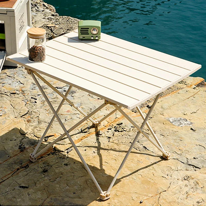 Outdoor Folding Table, Ultra Light Camping Hiking Picnic Barbecue Table Backpack Aluminum Alloy Small Table Coffee Table