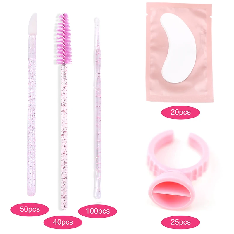 Eyelash Extension Set With Box lashes Micro Brush Tape Glue Ring Eye Pad Disposable Mascara Applicator eyelashes Tool