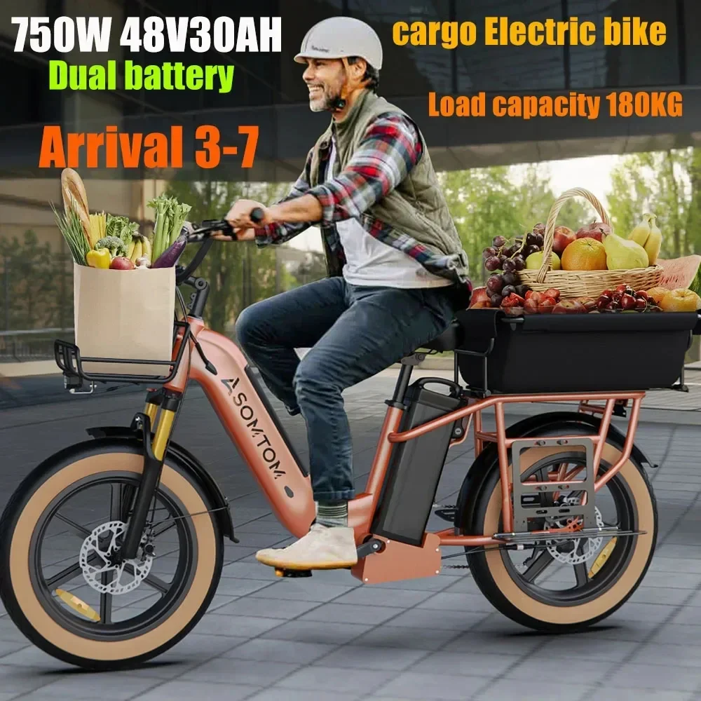 Electric Bicycle 1500W Powerful motor 48V30AH Dual Battery Urban Commuting Takeaway delivery Electric Bike Fat Tire Aldult ebike