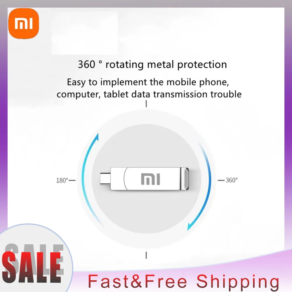 Флэш-накопитель Xiaomi 2 ТБ 1TB USB 3,1, флэш-накопитель USB Type-C, 64 ГБ, 256 ГБ, 128 ГБ, 512 ГБ, флэш-накопитель USB