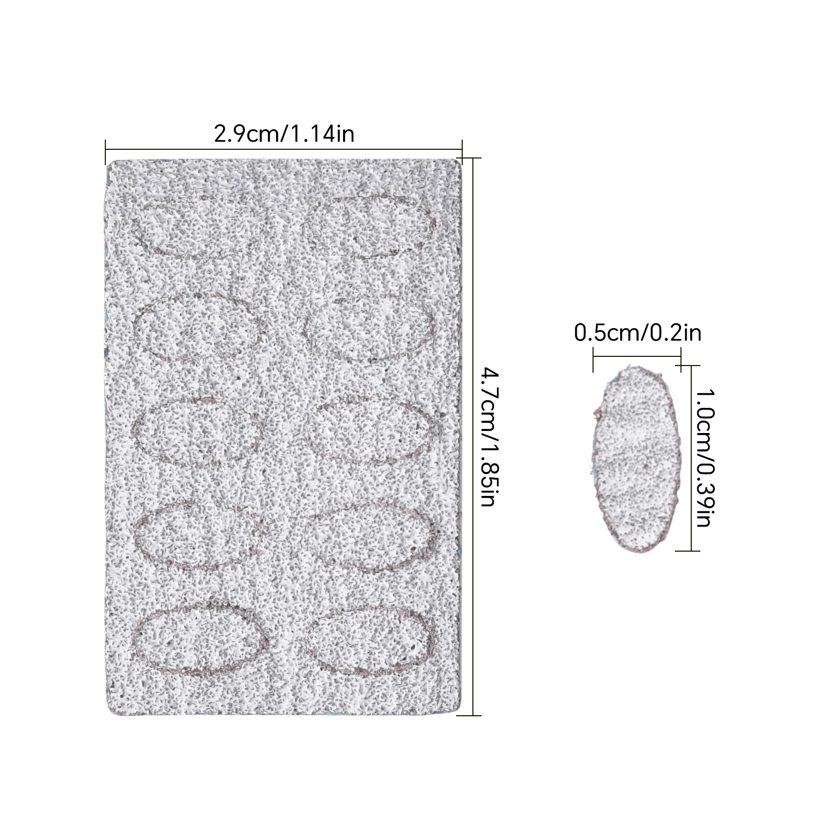 Grey Nail File 50PCS 100/240# KADS Polishing Nail Cuticle Pusher Self-Adhesive Sand Set Manicure Treatment Tools