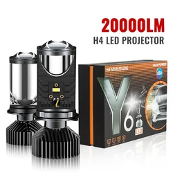 Y6 H4 LED Projector Headlight Projector Lens with Fan Cooling 90W Automobile Hi Lo Beam Bulb 12V 6500K RHD LHD