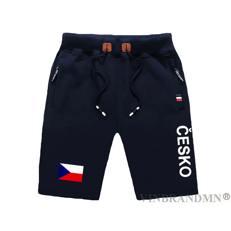 Czech Republic Czechia mens shorts beach man men's board shorts flag workout zipper pocket sweat bodybuilding 2022 cotton CZE