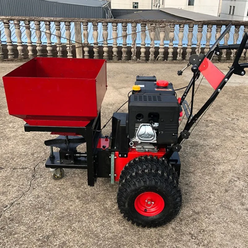 Hand-pushed snow melting agent distributor, municipal road maintenance snow melting distributor