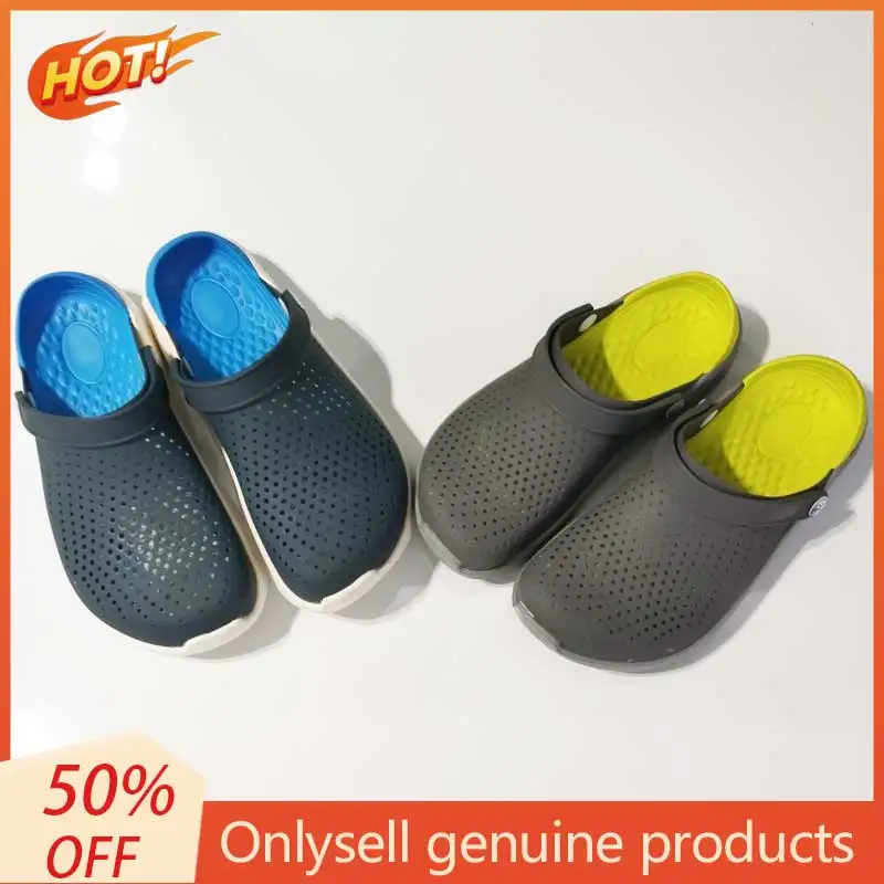

Men'S Shoes 2025 New Style Cave Shoes Large Summer Sandals External Wear Non Slip Baotou Soft Bottom Beach Shoes