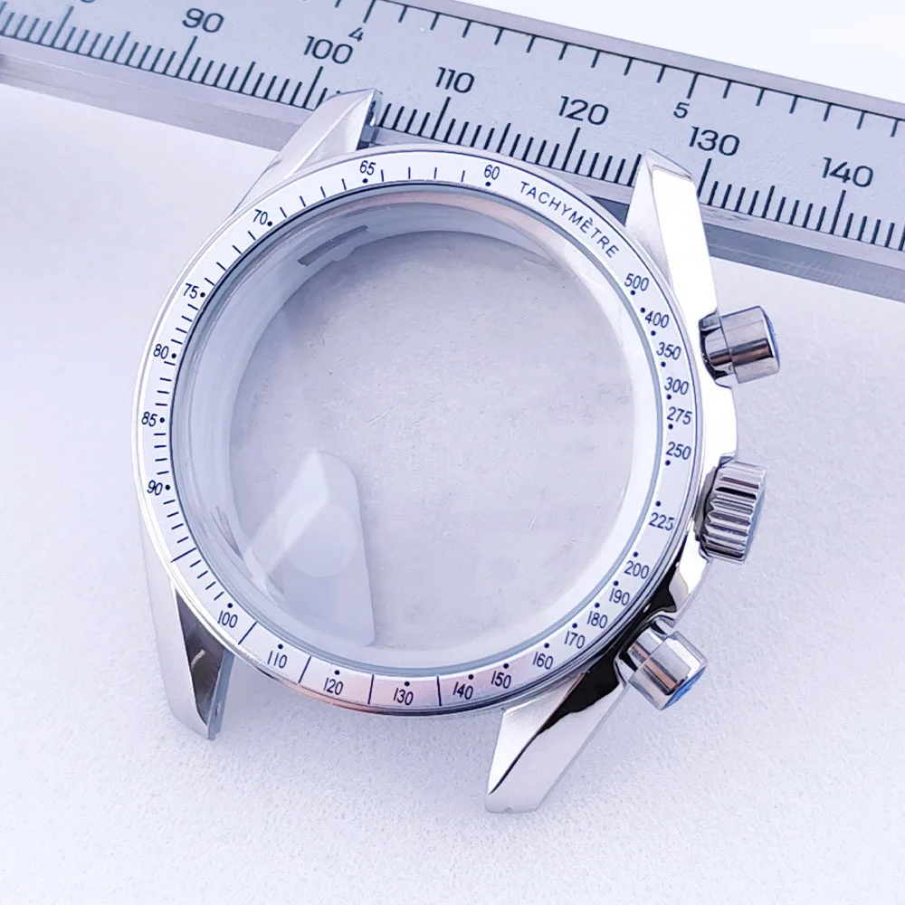 39,7mm Herrenuhren Metallgehäuse Passend für VK63 Uhrwerk Uhrengehäuse Zubehör Saphirglas Uhrenteile Passend für 20mm Armband Uhrenbox – Detail 10