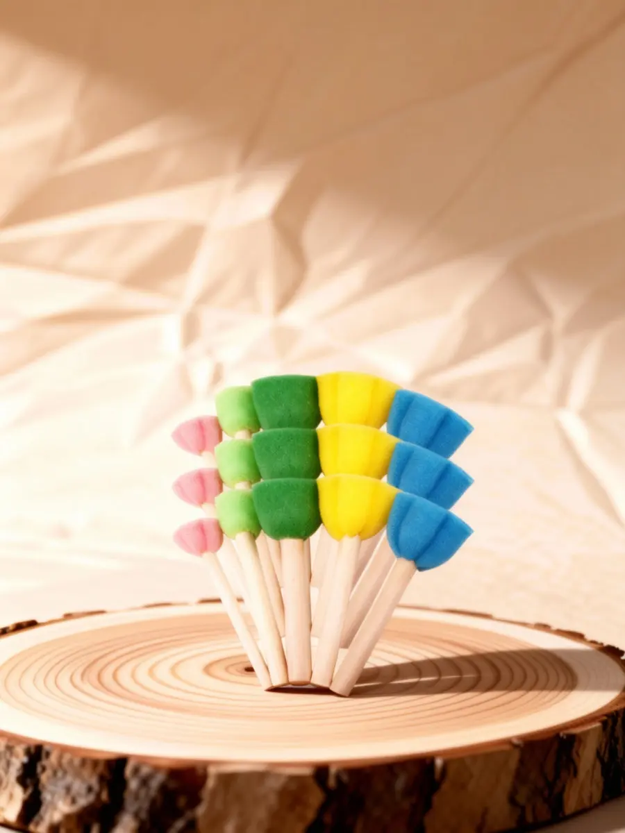 15Pcs Graffiti Sponge Brushes Colorful Painting Sponge Brush Soft Grip Drawing Stamps DIY Painting Tools Graffiti Brush
