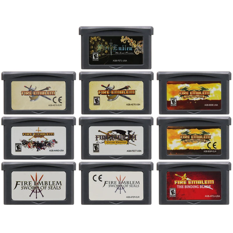 Cartuccia di gioco GBA 32 Bit Console per videogiochi Card Fire Emblem Series