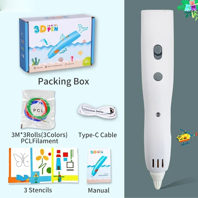 Low-Temperature 3D Pen Filament Refills Compatible Set with 3Doodler Start+ PCL1.75mm3D Printer Doodler Pen Refill Packs