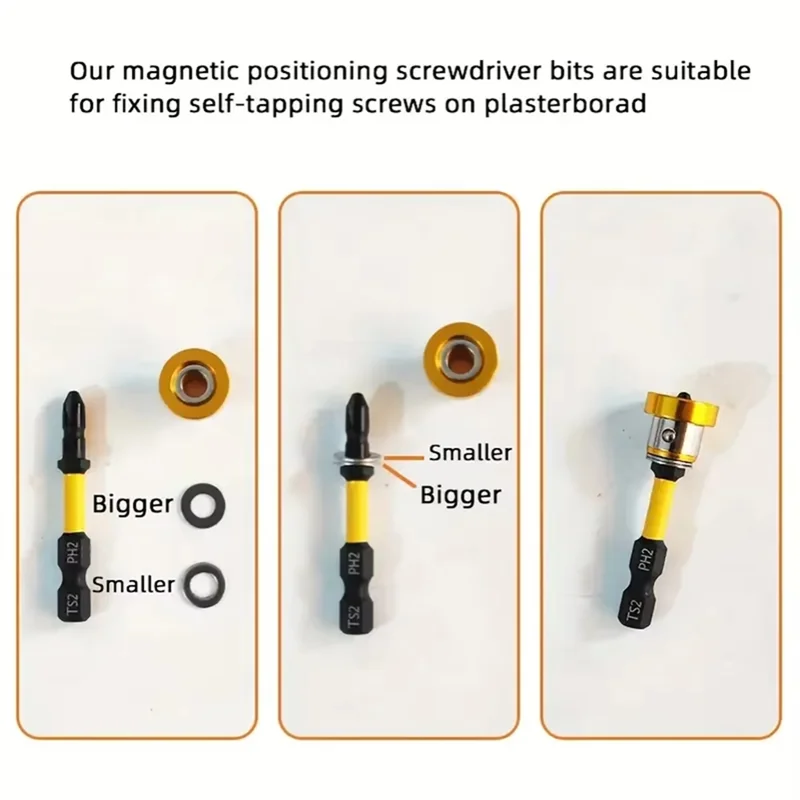 

B08B-5Pcs 50Mm Positioning Screwdriver Bits S2 Drywall Screw For Plasterboard Gypsum Board Plasterboard Screw Driver Tools