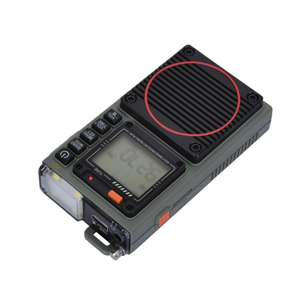 HRD-787 AM/FM/SW/WB كامل الفرقة راديو دعم الهاتف المحمول APP التحكم عن بعد بلوتوث صغير TF بطاقة لاعب التطبيق راديو عن بعد