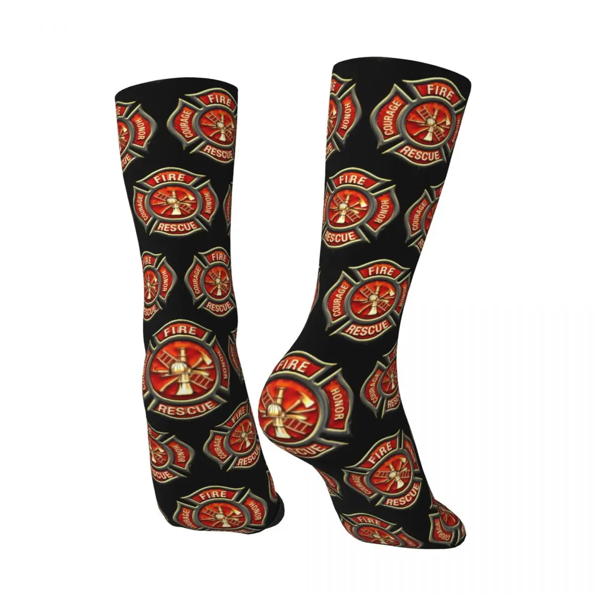 Red Fire Department Badge Men Women Socks lovely Applicable throughout the year Dressing Gifts