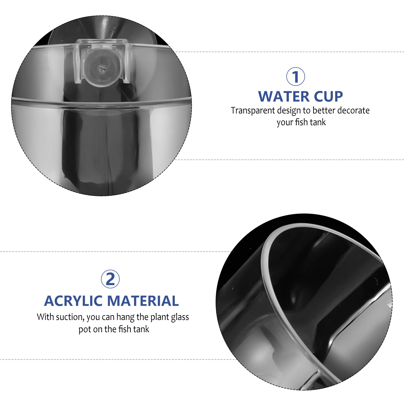 

4 Pcs Aquatic Planting Cup Fish Tank Hydroponic Basket Aquarium Decoration Plants Holder Décor