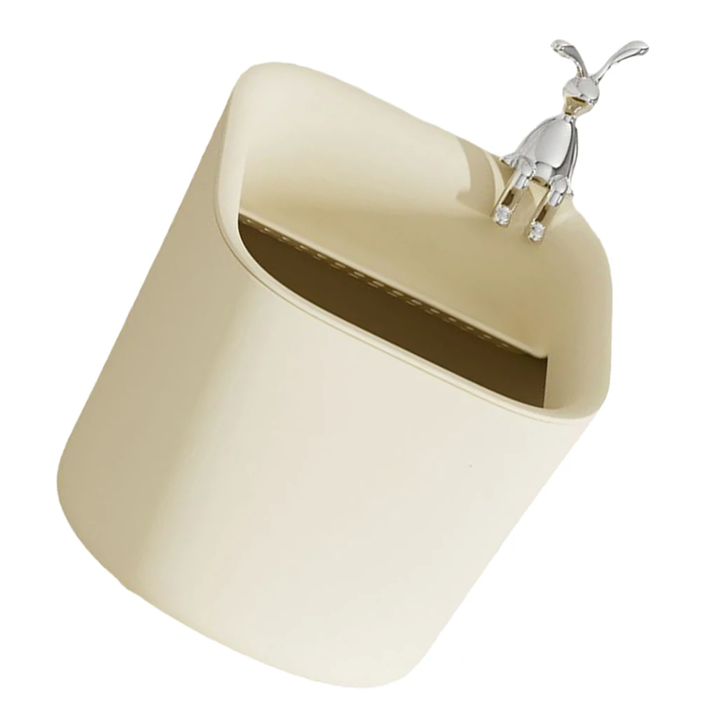 

Cute Rabbit Trash Can Desktop Mini Garbage Bin Small Countertop Wastebasket for Office Bedroom Bathroom Car PP Plastic