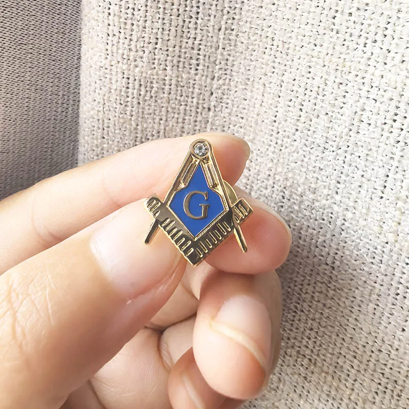 10pcs Masonic Maltese Cross Crusader Free Masons Order Knight Shield with Cross Lapel Pin Square and Compass G Pins Badge