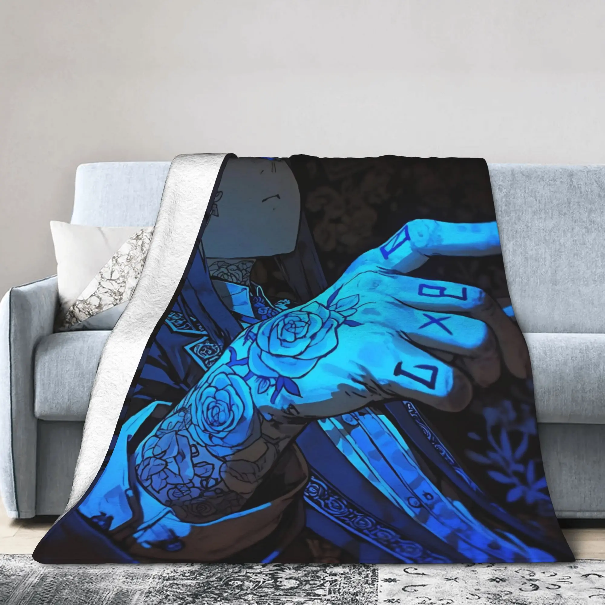 Ado Singer Tour Blankets  Flannel Funny Soft Throw Blanket for Coverlet Spring Autumn