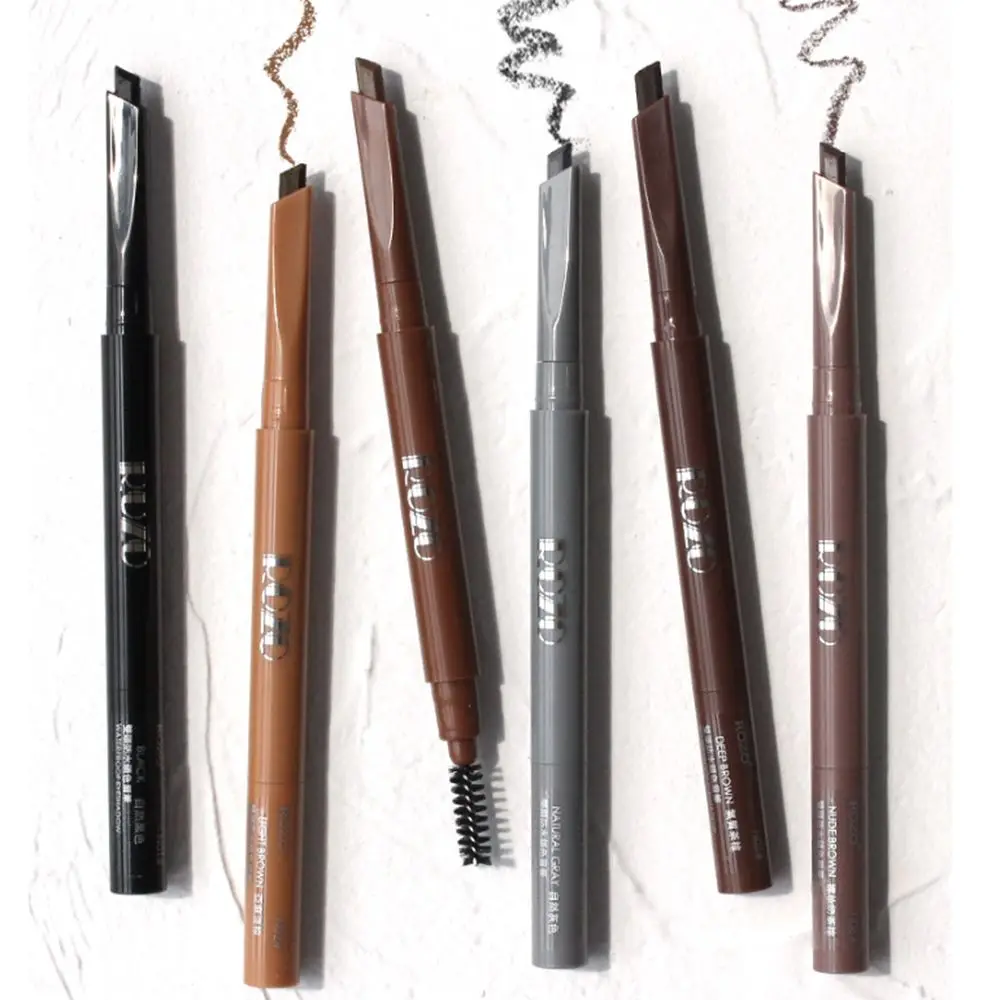 Waterproof Double Heads Eyebrow Pencil Long-lasting Non-Smudged Eyebrow Brush Sweatproof No Decolorization Eyebrow Pen Makeup