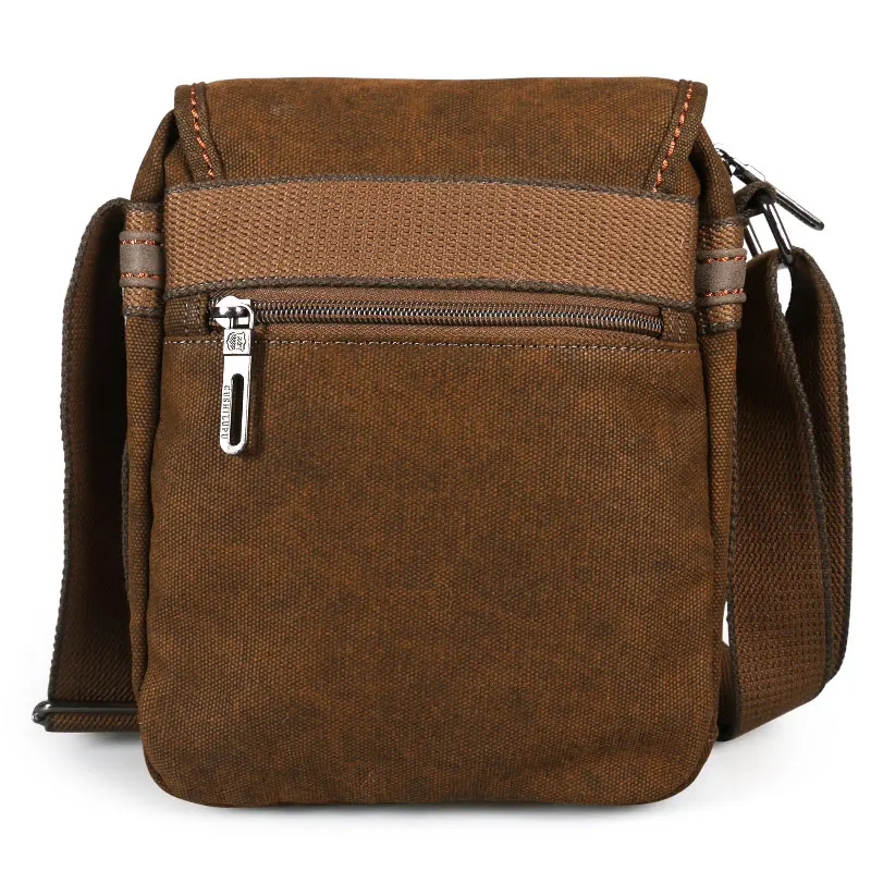 Vintage Canvas Wear Resistance Shoulder Bags Men Teenage Boys Cross Retro Messenger Crossbody Bag