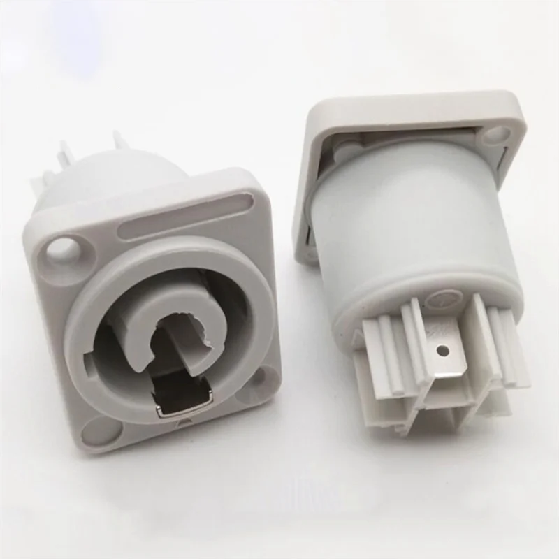 

10Pcs 3 PIN 20A 250V AC Power Plug Adapter NAC3MPA-1 NAC3MPB-1 Output Connector Blue And Grey White-N33R