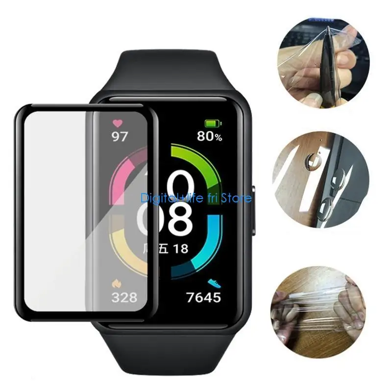 E06D 2 قطعة لهاتف هواوي هونور باند 6 واقي شاشة مضاد للخدش Smartband Co