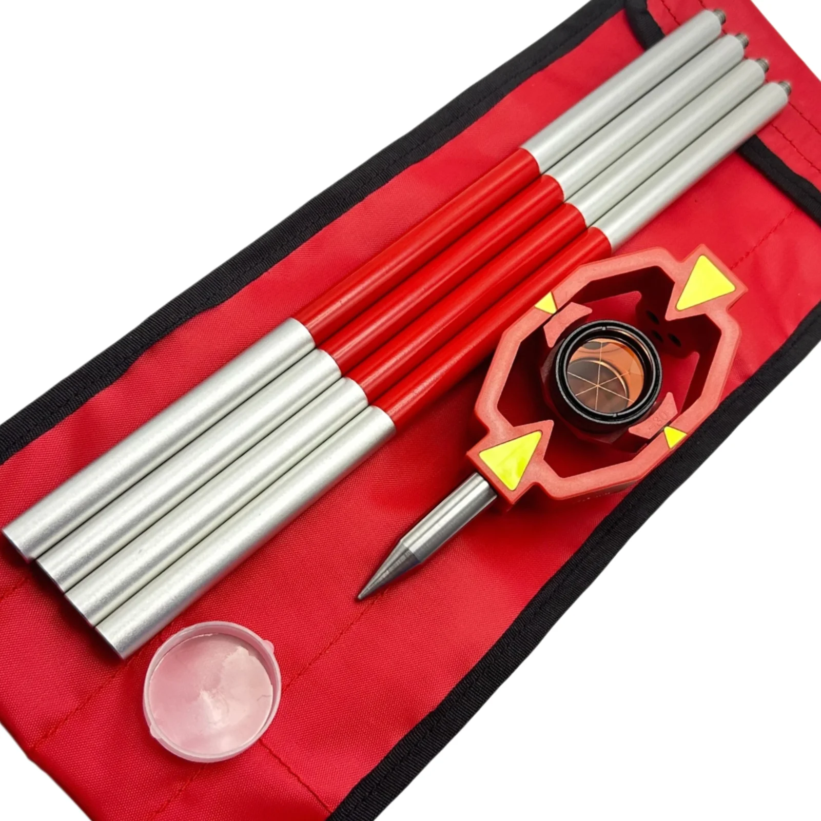 Mini Prism Constant -30mm Offset Copper Coated With Aluminium 4 Poles Replacement For Leica Total Stations Surveying GMP111