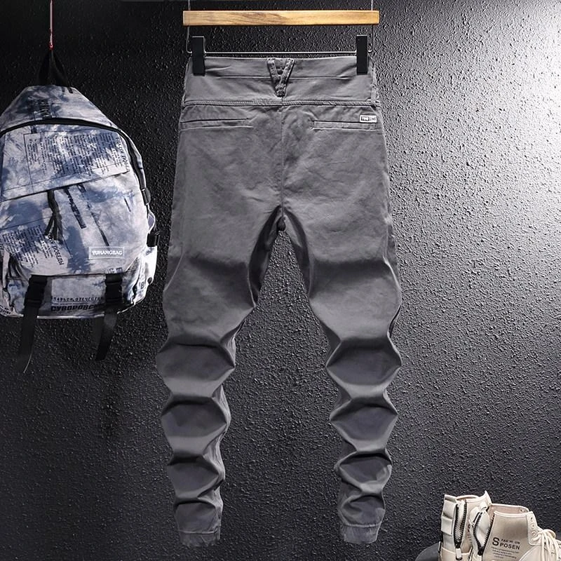 New spring 2026 work pants with stylish Korean design, slim tapered cut, soft and comfortable casual pants for men's daily wear.