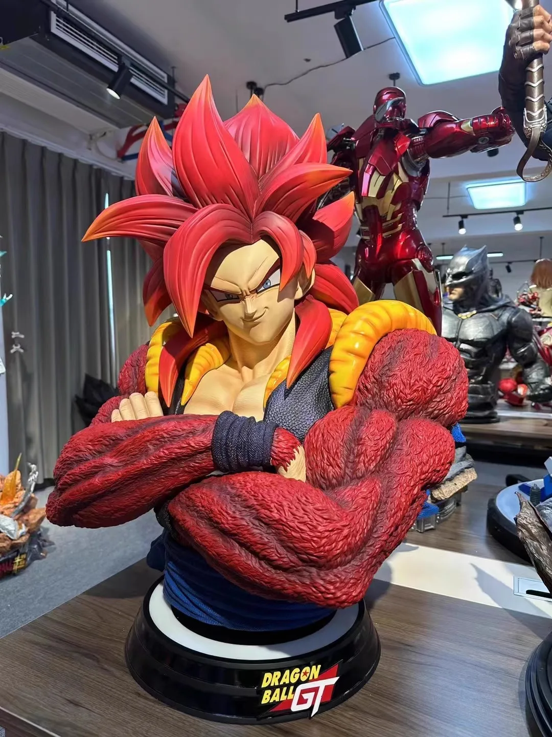 90cm Dragon Ball Figures Resin Mold Aas Gogeta Bust 1:1 Huge Dragon Ball S.H Figuarts Bust Statue Cool Decor Ornament Gifts