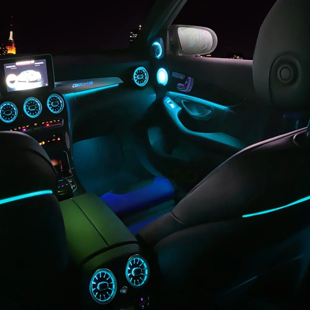 Hot Sale Car Interior Atmosphere Light LED 64 Colors W205 Ambient Light For M-Benz C-class W205 X253