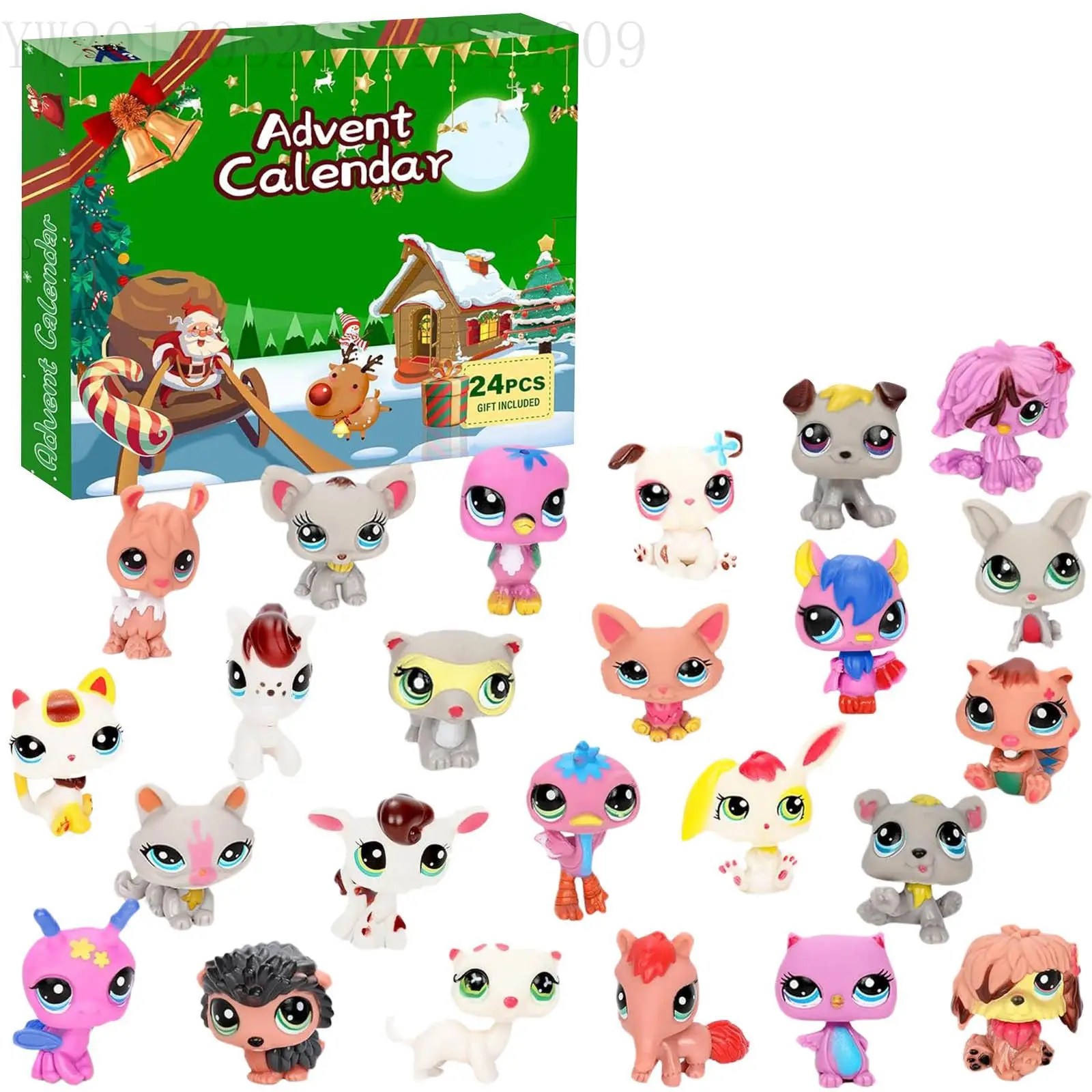 

Halloween/Christmas Advent Calendar Contains 24 Gifts, Halloween/Christmas Cute Figures Doll Advent Calendar, Christmas Decor