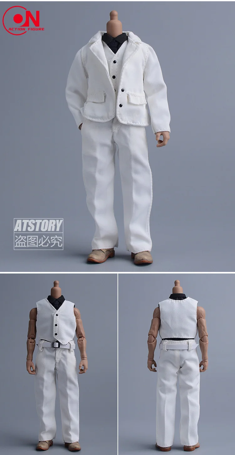 ATStory 1/12 مقياس الذكور دعوى سترة السراويل التعادل قميص الملابس نموذج صالح 6 '' Asi 3.0 Notaman Romankey الجندي عمل الشكل الجسم دمية