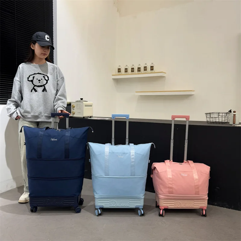 

Foldable Expandable Travel Bag with Handle ular Internet Celebri Lage Suitcase with Detachable Wheels for Busin Tr...