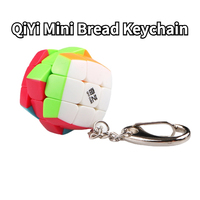 [Funcube] QiYi Mini Bread Keychain QiYi 3x3 Key Chain MoFangGe Ivy jinzita 3x3 Magic Cube Chain Educational Chain Toys Children