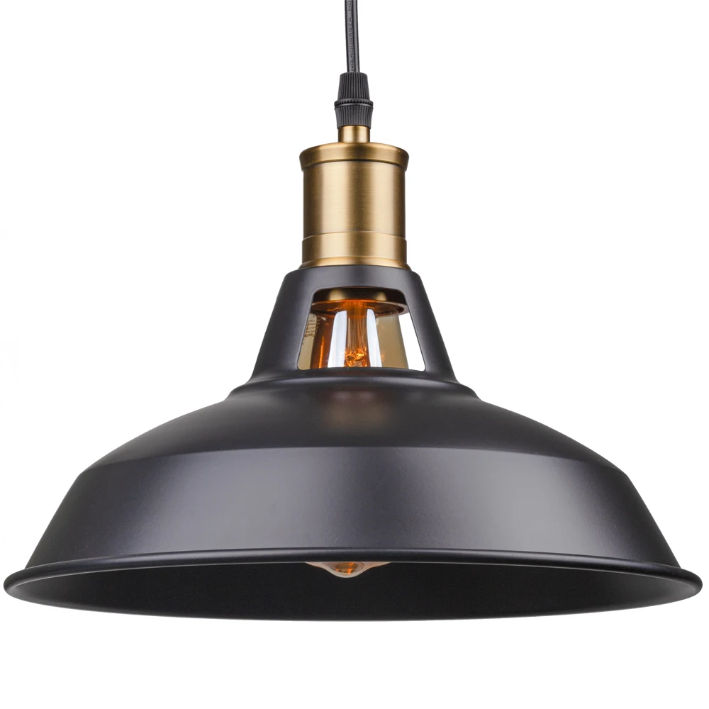 Pendant Light Industrial Farmhouse Pendant Lighting  Black Loft Barn Hanging Kitchen Pendant Light Fixtures E27 Based