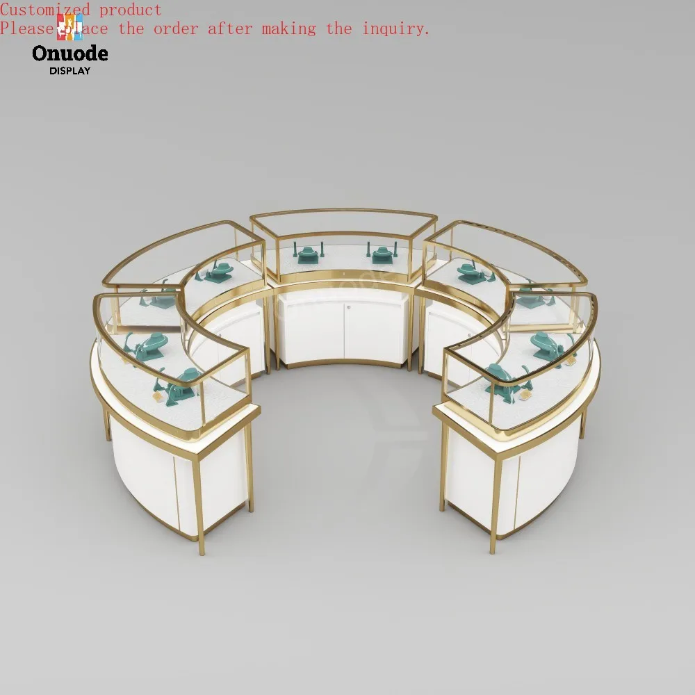 

Custom.Custom Modern Luxury New Design Wooden Display Cabinet & Counter LED Lighting for Jewelry Shop Showcases