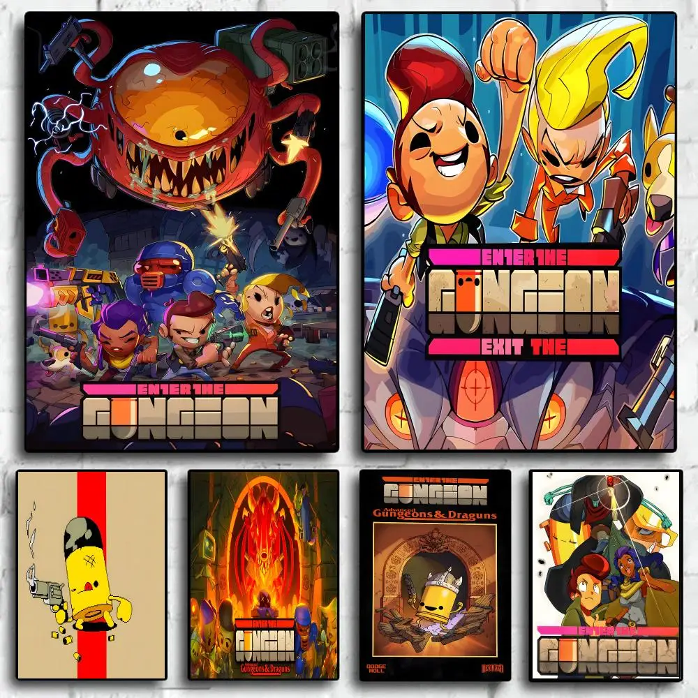 Game E-Enter the G-Gungeon Poster Trendy Wall Art Aesthetic Room Decor Print Living Room Bedroom Home Decoration